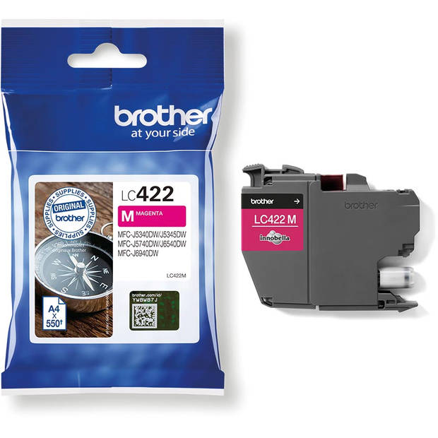 Brother inktcartridge, 550 pagina's, OEM LC-422M, magenta