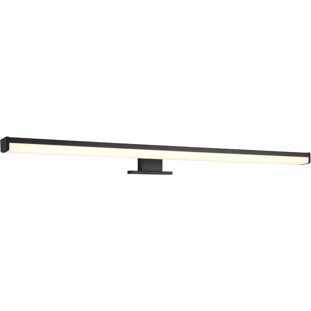 LED Spiegelverlichting - Trion Liman - 11W - Spatwaterdicht IP44 - Warm Wit 3000K - Mat Zwart - Kunststof