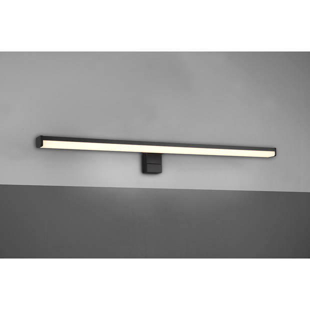 LED Spiegelverlichting - Trion Liman - 11W - Spatwaterdicht IP44 - Warm Wit 3000K - Mat Zwart - Kunststof