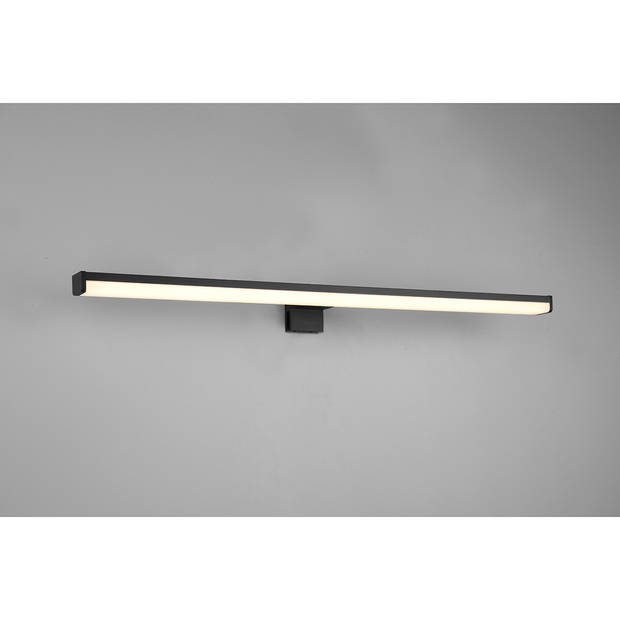 LED Spiegelverlichting - Trion Liman - 11W - Spatwaterdicht IP44 - Warm Wit 3000K - Mat Zwart - Kunststof