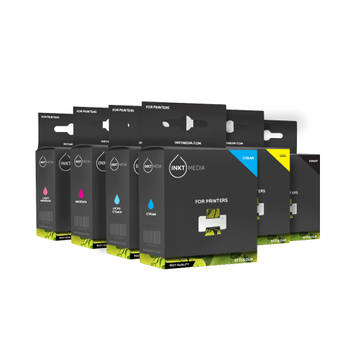 Inktmedia® - Geschikt Set Brother LC-3213 inkt cartridge 4x zwart 2x cyaan 2x magenta en 2x geel hoge capaciteit