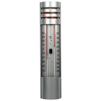 Thermometer min/max voor in kas - metaal - 32 cm - Buitenthermometers