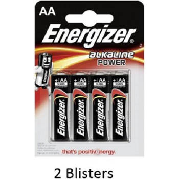 8 stuks (2 blisters a 4 stuks) Energizer AA Alkaline Power 1.5V