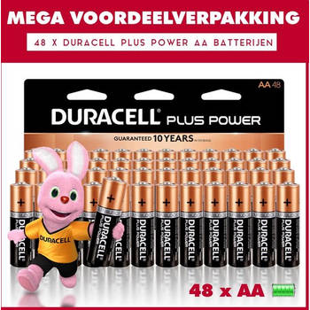 48 x Duracell AA Plus Power - Voordeelverpakking - 48 x AA batterijen