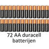 72 stuks AA Duracell alkaline batterijen