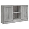 vidaXL Dressoir 120x30,5x70 cm bewerkt hout grijs sonoma eikenkleurig