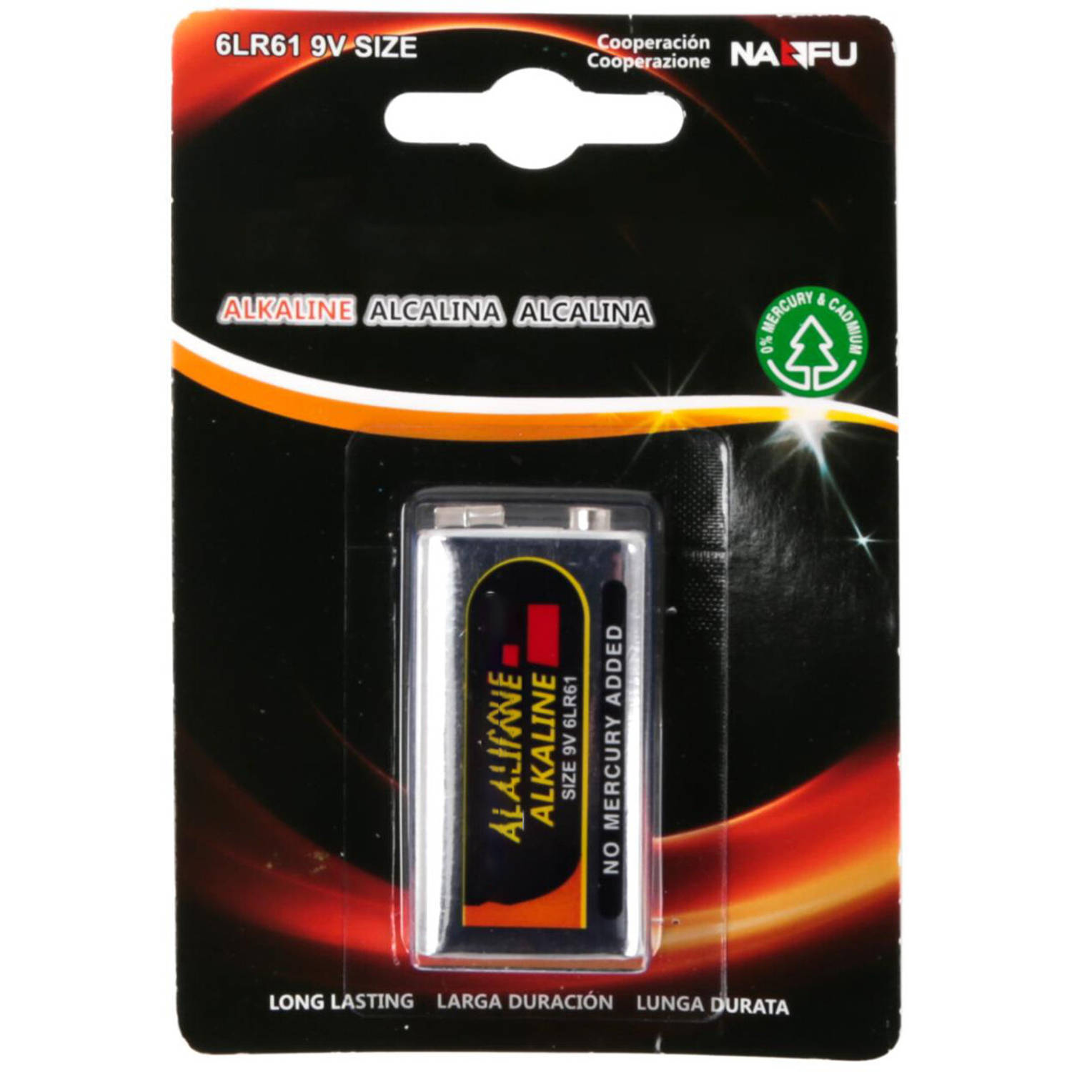 Blokbatterij - Aigi Dei - 6LR61 - 9V - Alkaline Batterijen - 1 Stuk