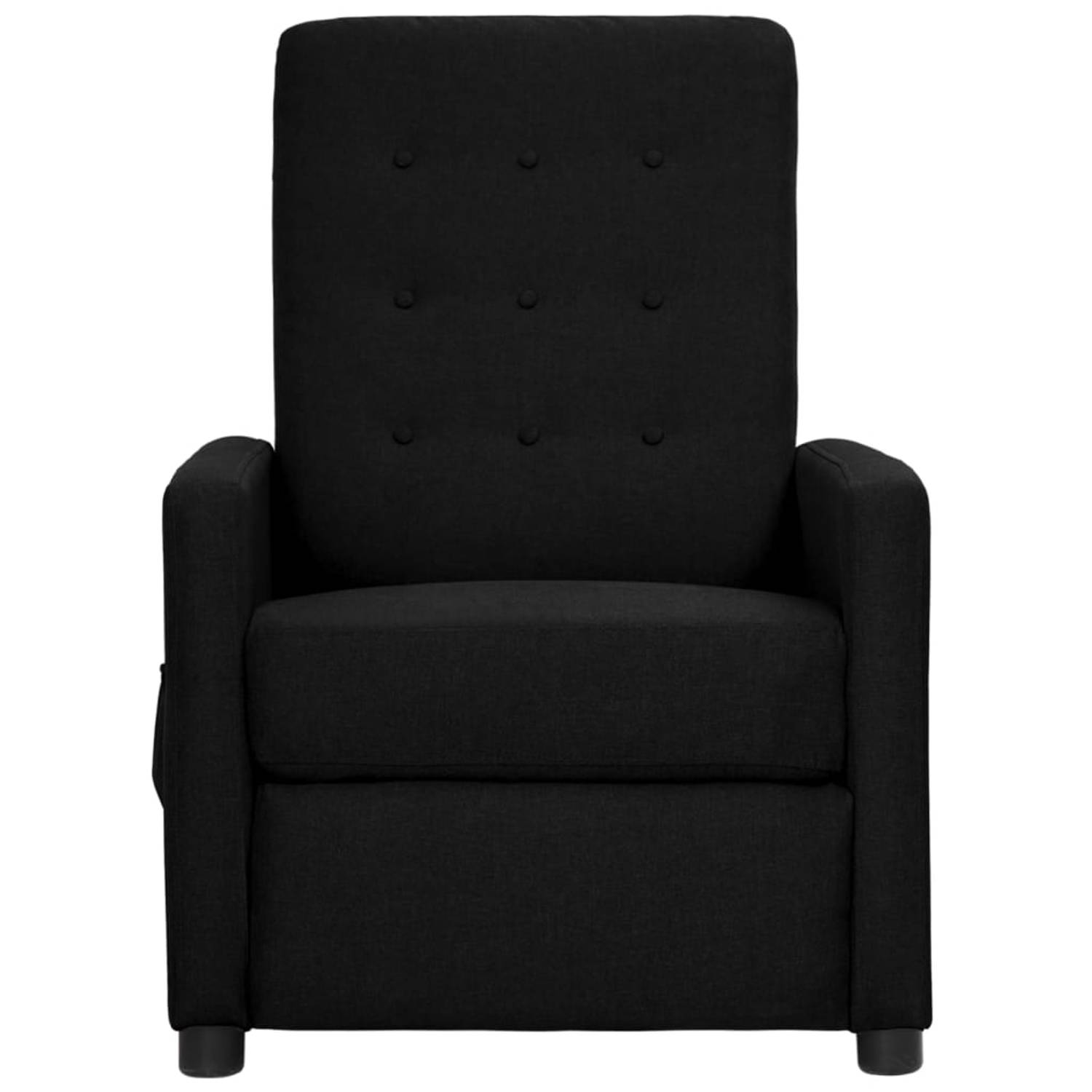 The Living Store Massagestoel stof zwart - Fauteuil