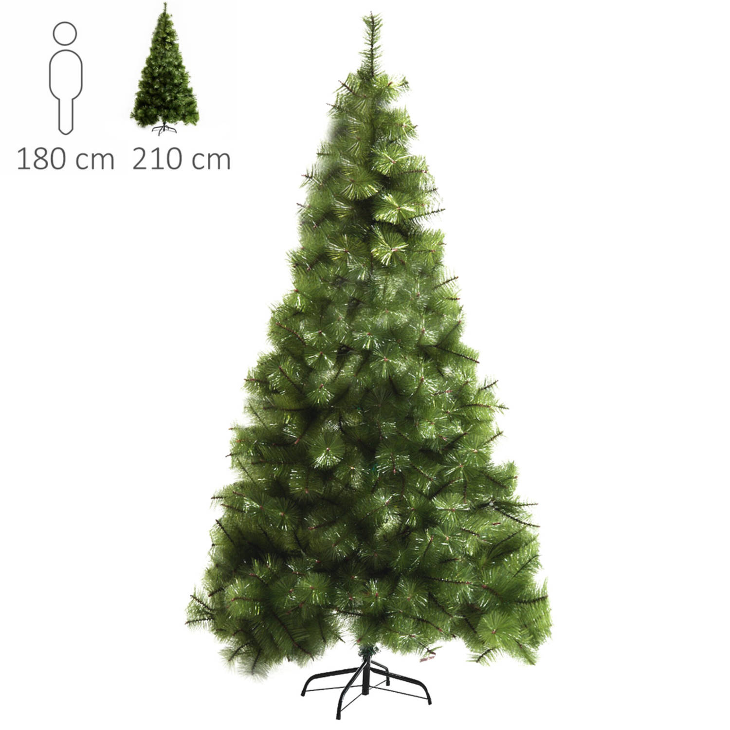 Kerstboom - Kunstkerstboom - Kunstkerstboom 210 cm - H 210 x B 90 cm