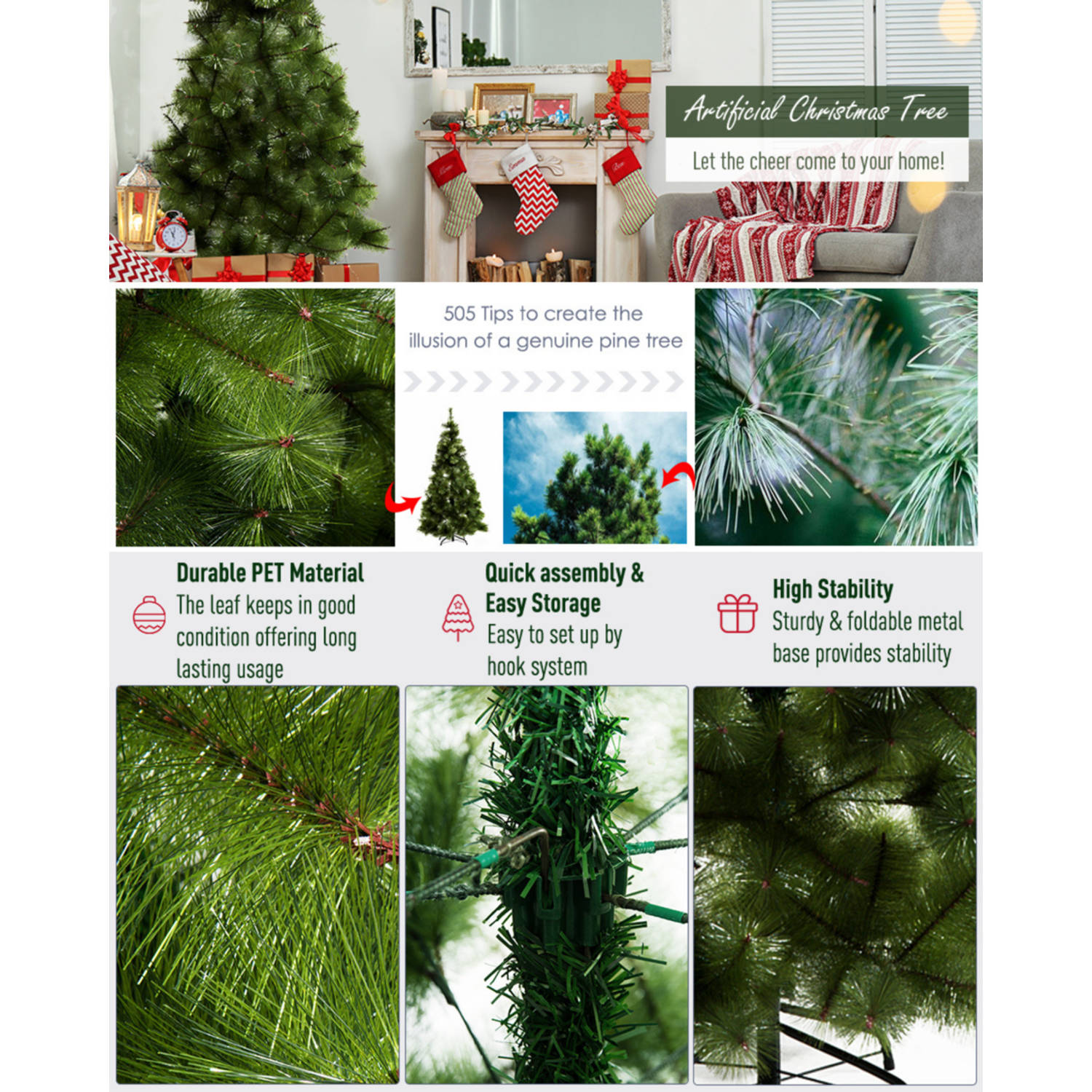 Zwart Ontkennen elk Kerstboom - Kunstkerstboom - Kunstkerstboom 210 cm - H 210 x B 90 cm |  Blokker