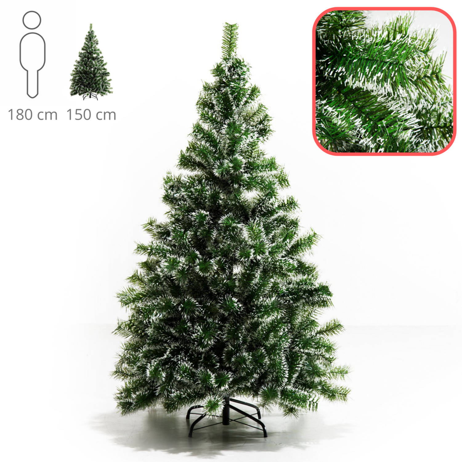 Tijd tempo lont Kerstboom - Kunstkerstboom - Kunstkerstboom 150 cm - Met sneeuw - H 150 x B  75 cm | Blokker
