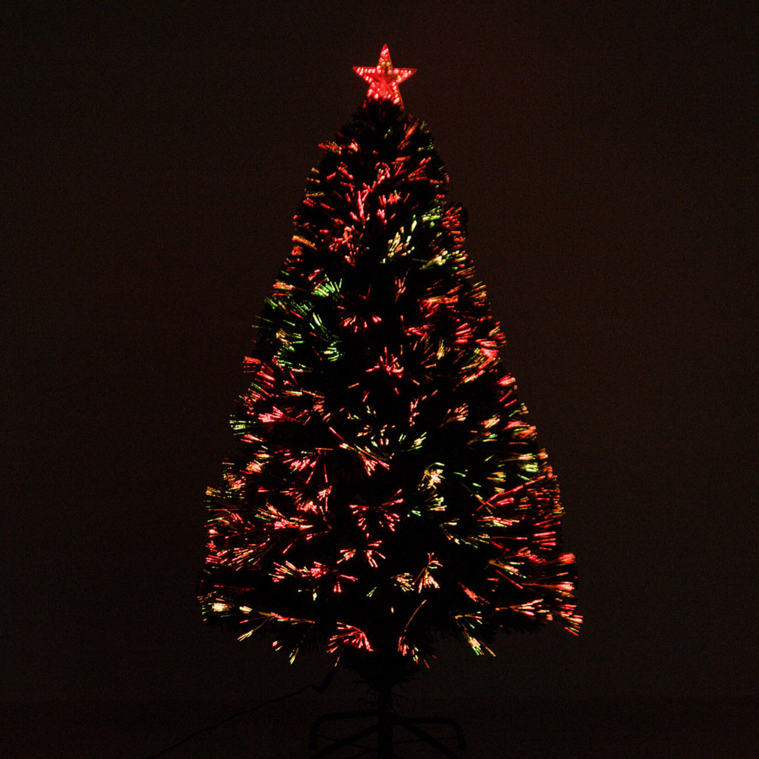 Binnenshuis lager Uitgebreid Kunstkerstboom met glasvezel verlichting en decoratie - Kerstboom - Kerst -  LED - 150 cm | Blokker