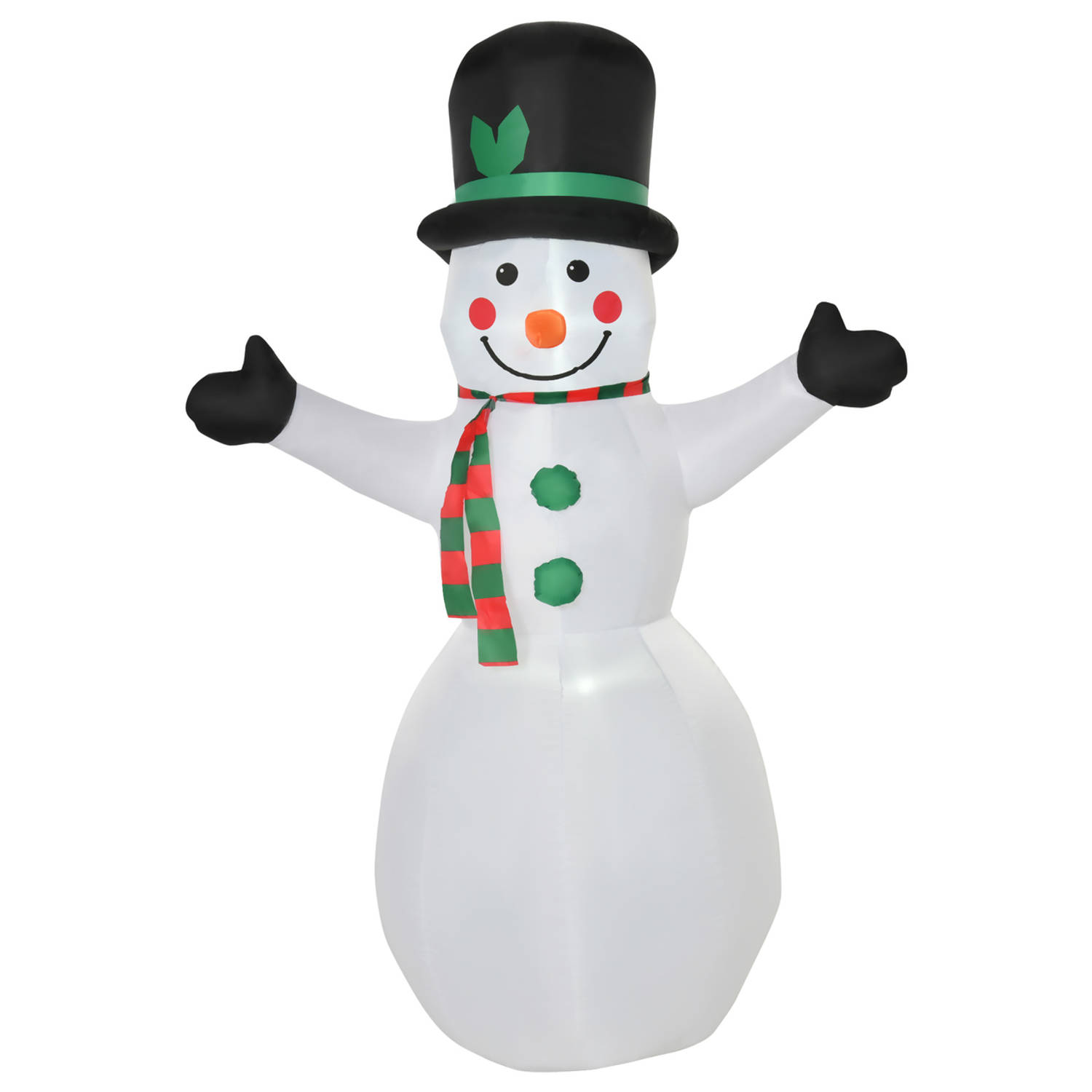 Opblaasbare sneeuwman - Sneeuwman - Sneeuwpop - Kerstversiering - Kerst - Kerstverlichting buiten - Kerstverlichting -c
