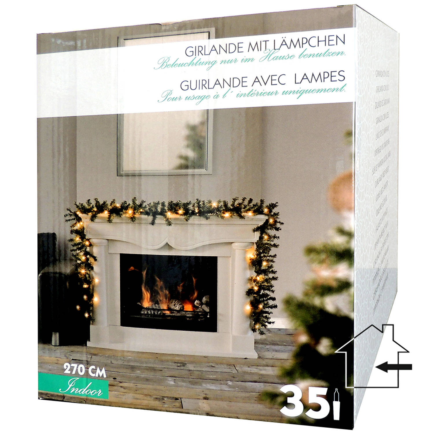 Guirlande met verlichting Guirlande Kerstguirlande Kertversiering