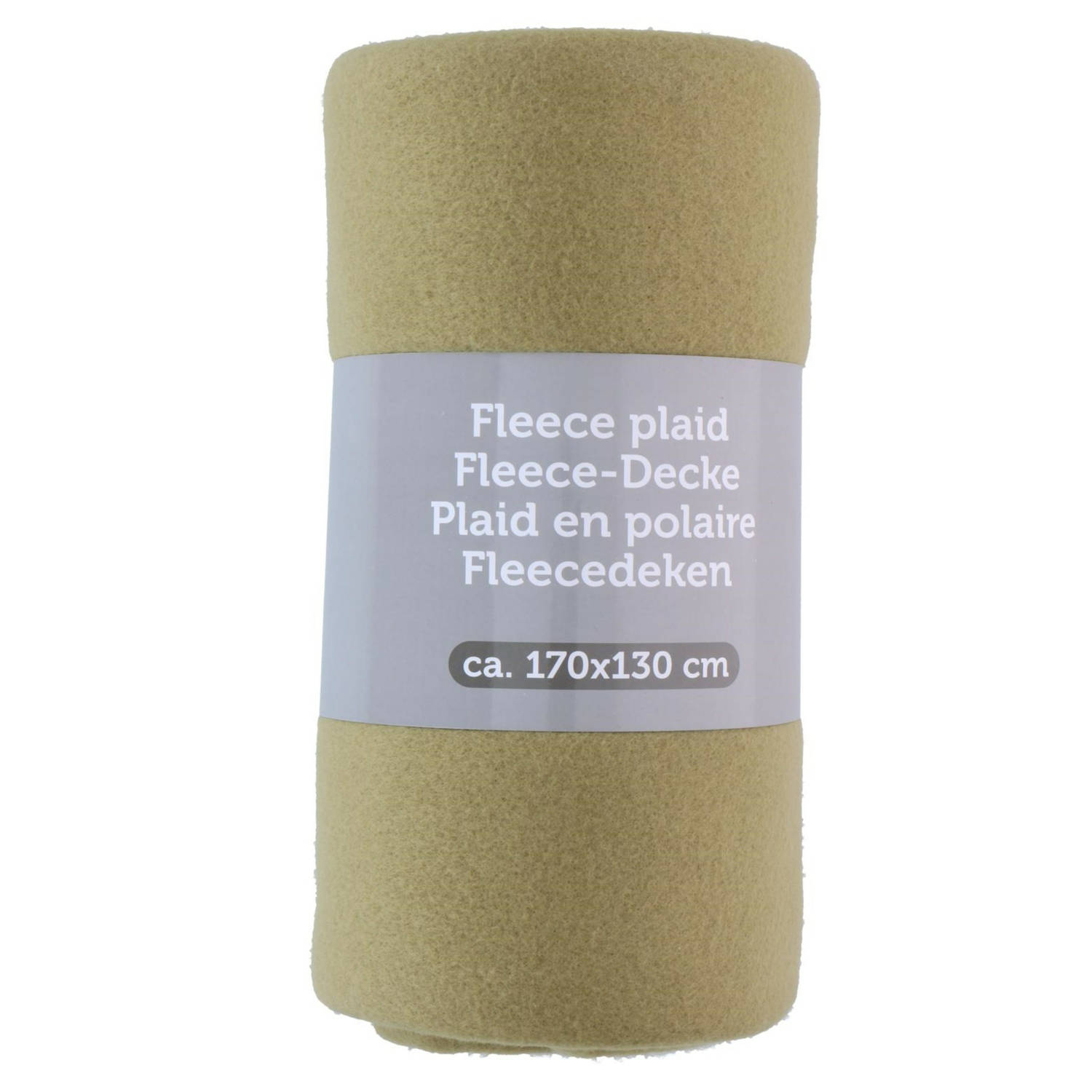 Polyester Fleece Deken-dekentje-plaid 170 X 130 Cm Mosgroen Plaids