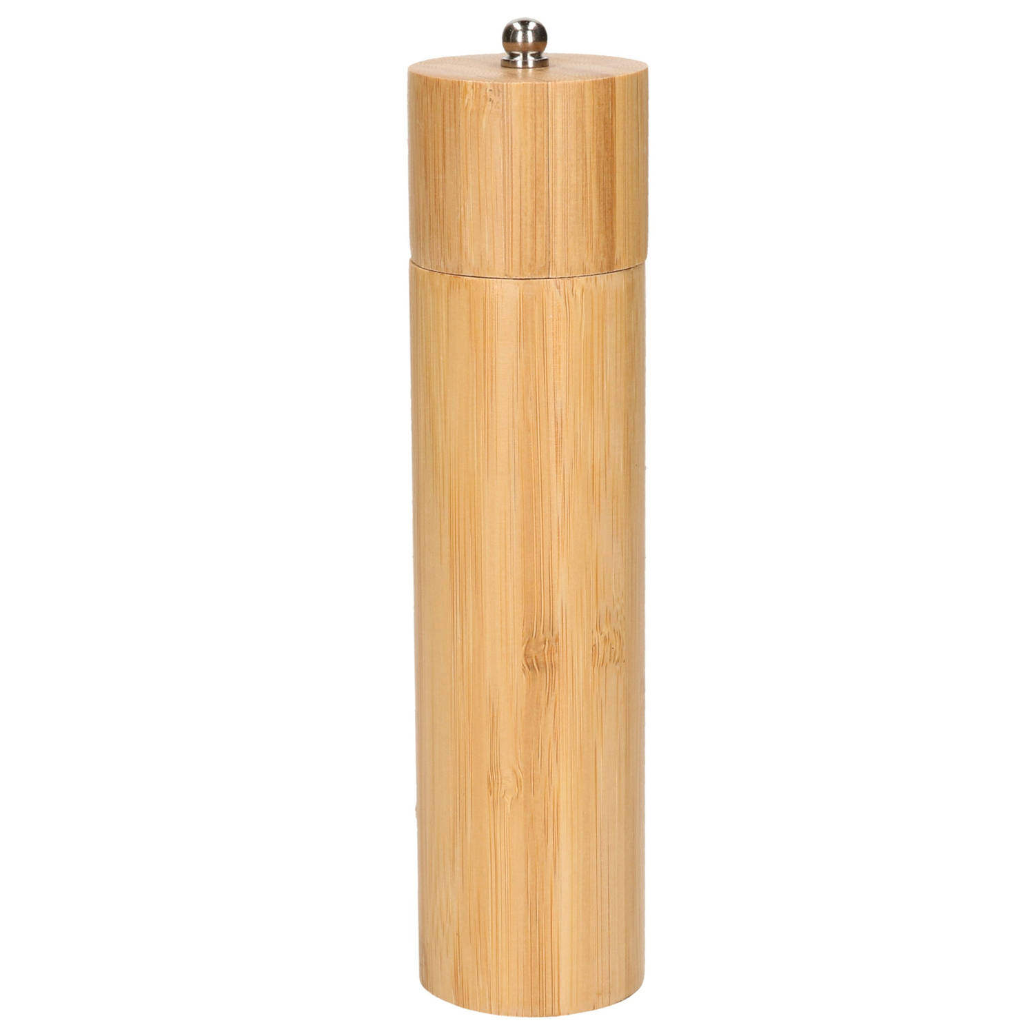 Pepermolen-zoutmolen Bamboe Hout Beige 16 Cm Peper En Zoutstel