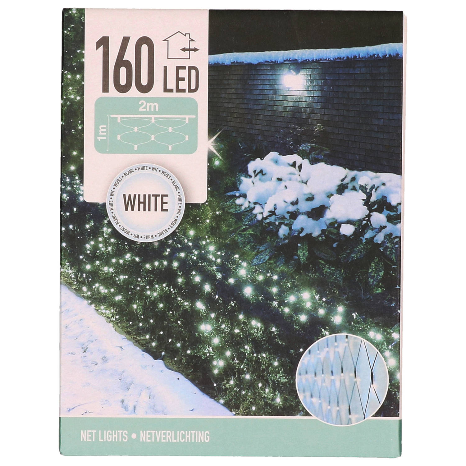Kerstverlichting Lichtnetten-netverlichting 200 X 100 Cm Helder Wit Kerstverlichting Lichtgordijn