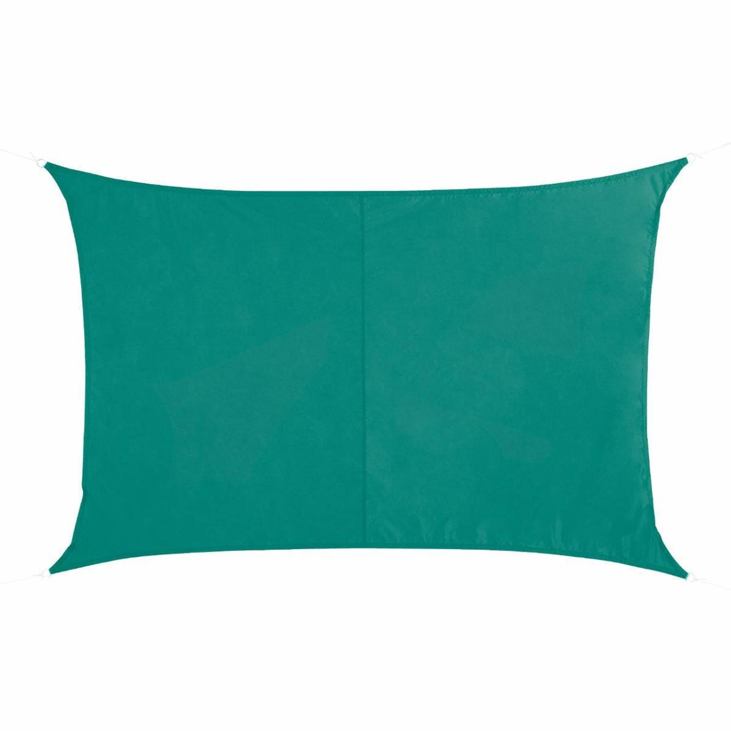 Polyester Schaduwdoek-zonnescherm Curacao Rechthoekig Mint Groen 2 X 3 Meter Schaduwdoeken