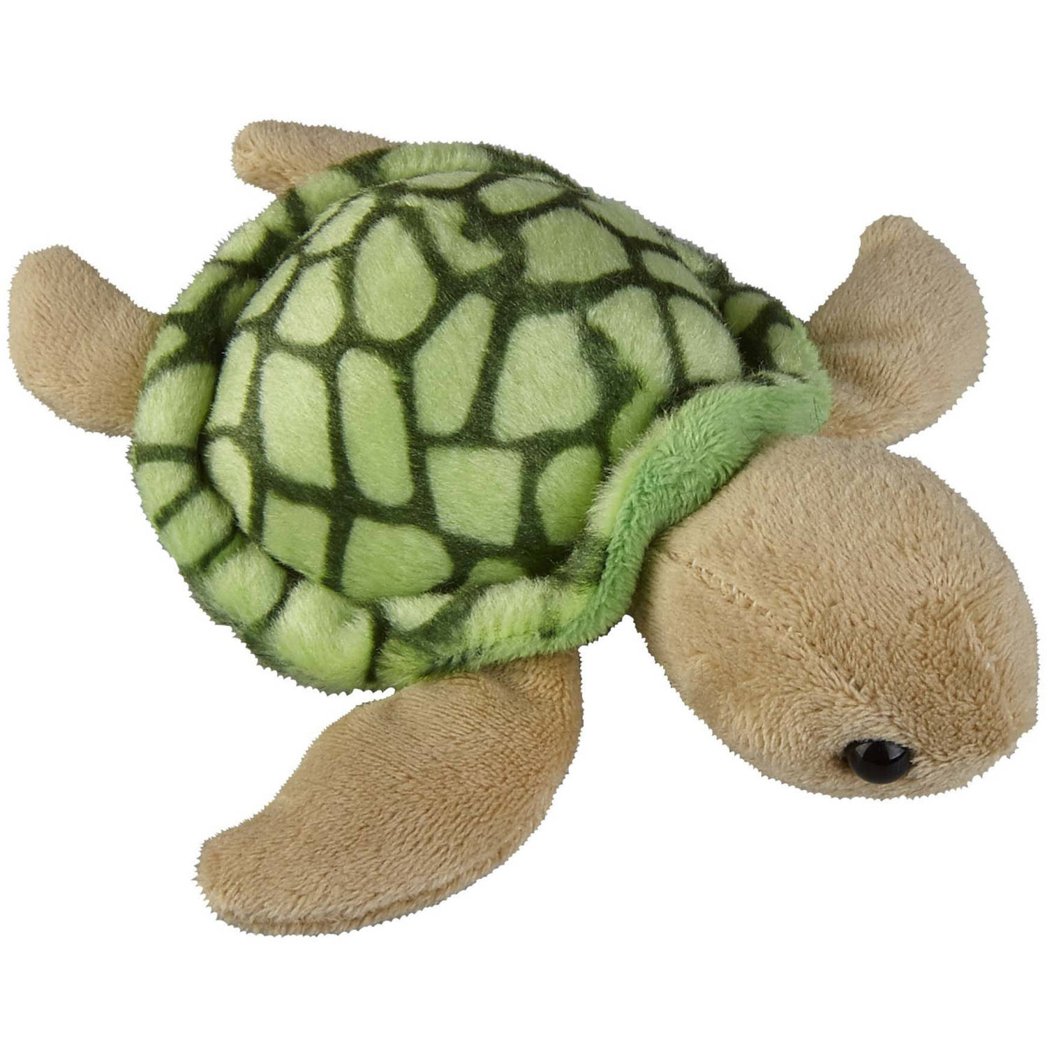 Pluche knuffel dieren Zeeschildpad van 12 cm - Speelgoed schildpadden knuffels - Leuk als cadeau voor kinderen