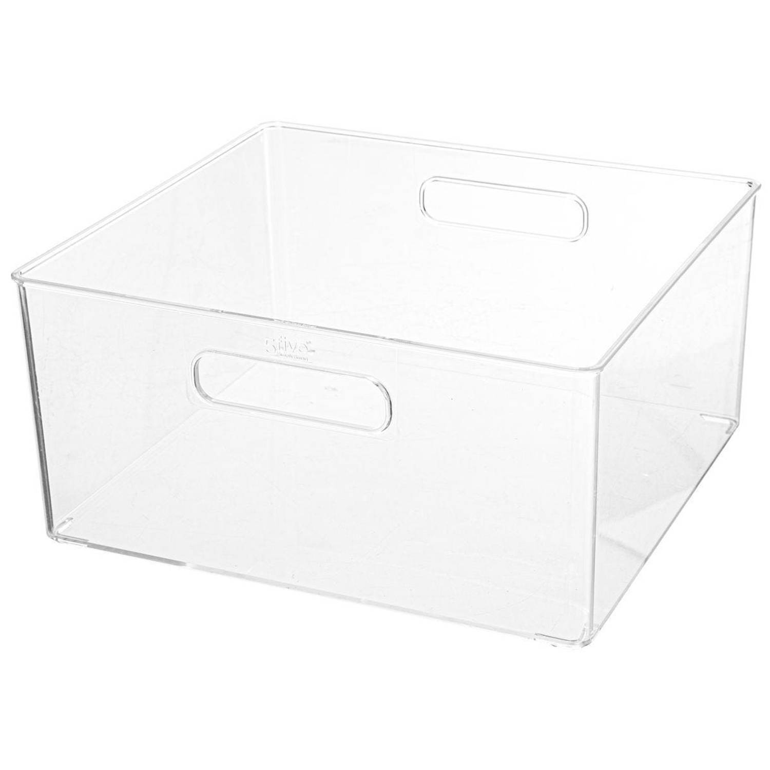 Creme potjes/flesjes/make-up houder/box vierkant 31 x 15 cm van kunststof - Opbergbox
