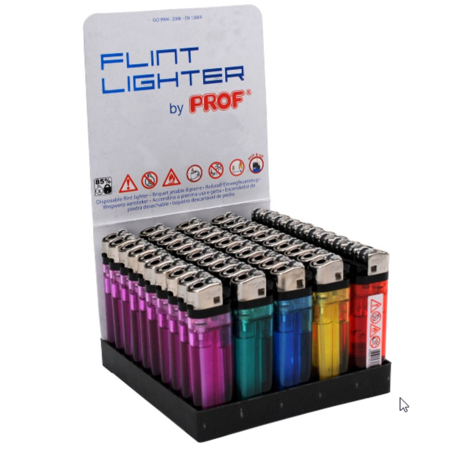 50x Aanstekers in verschillende kleuren 2 x 1 x 8 cm - Aansteker