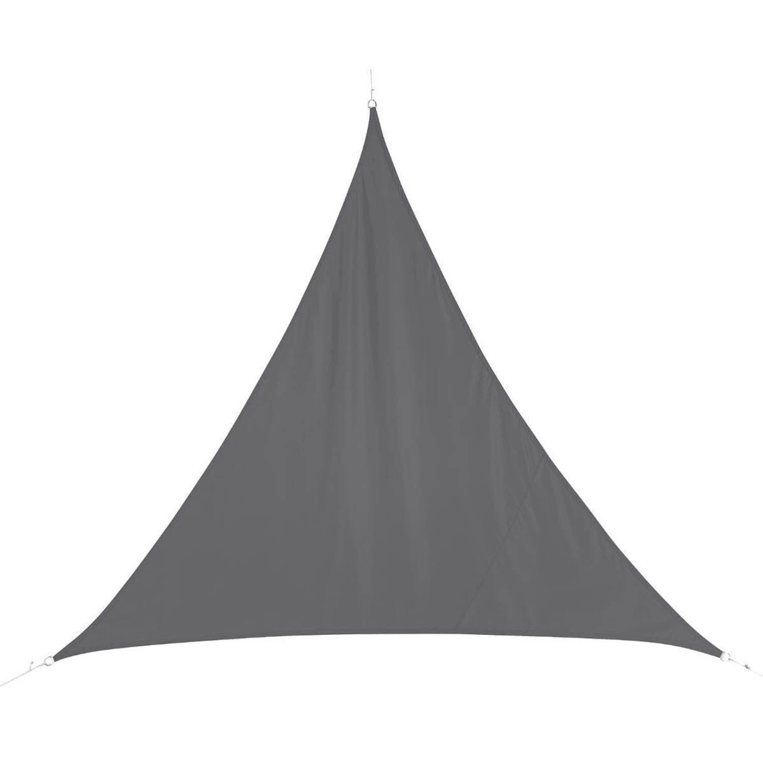 Polyester Schaduwdoek-zonnescherm Curacao Driehoek Grijs 4 X 4 X 4 Meter Schaduwdoeken