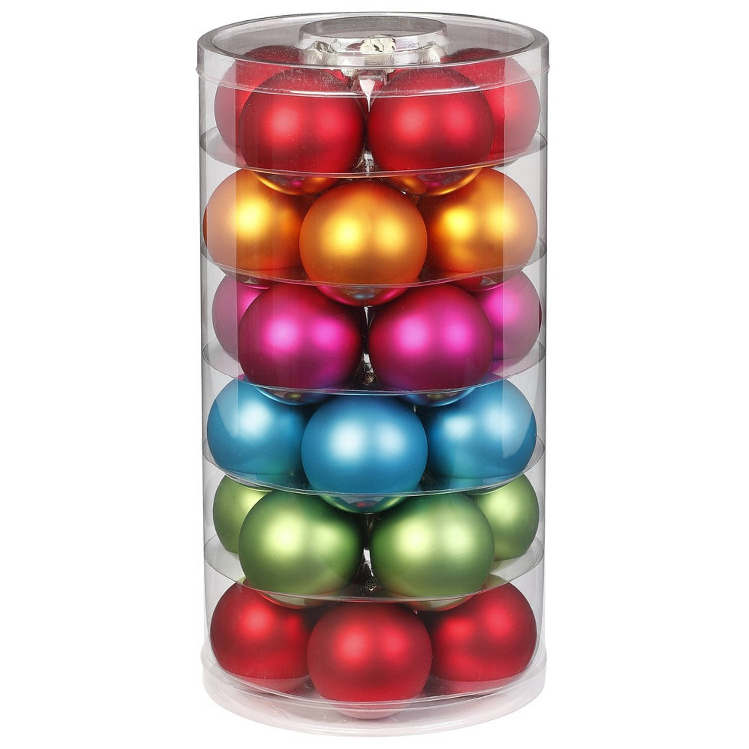 munitie driehoek Inschrijven 36x stuks kleine glazen kerstballen gekleurd mix 4 cm - Kerstbal | Blokker