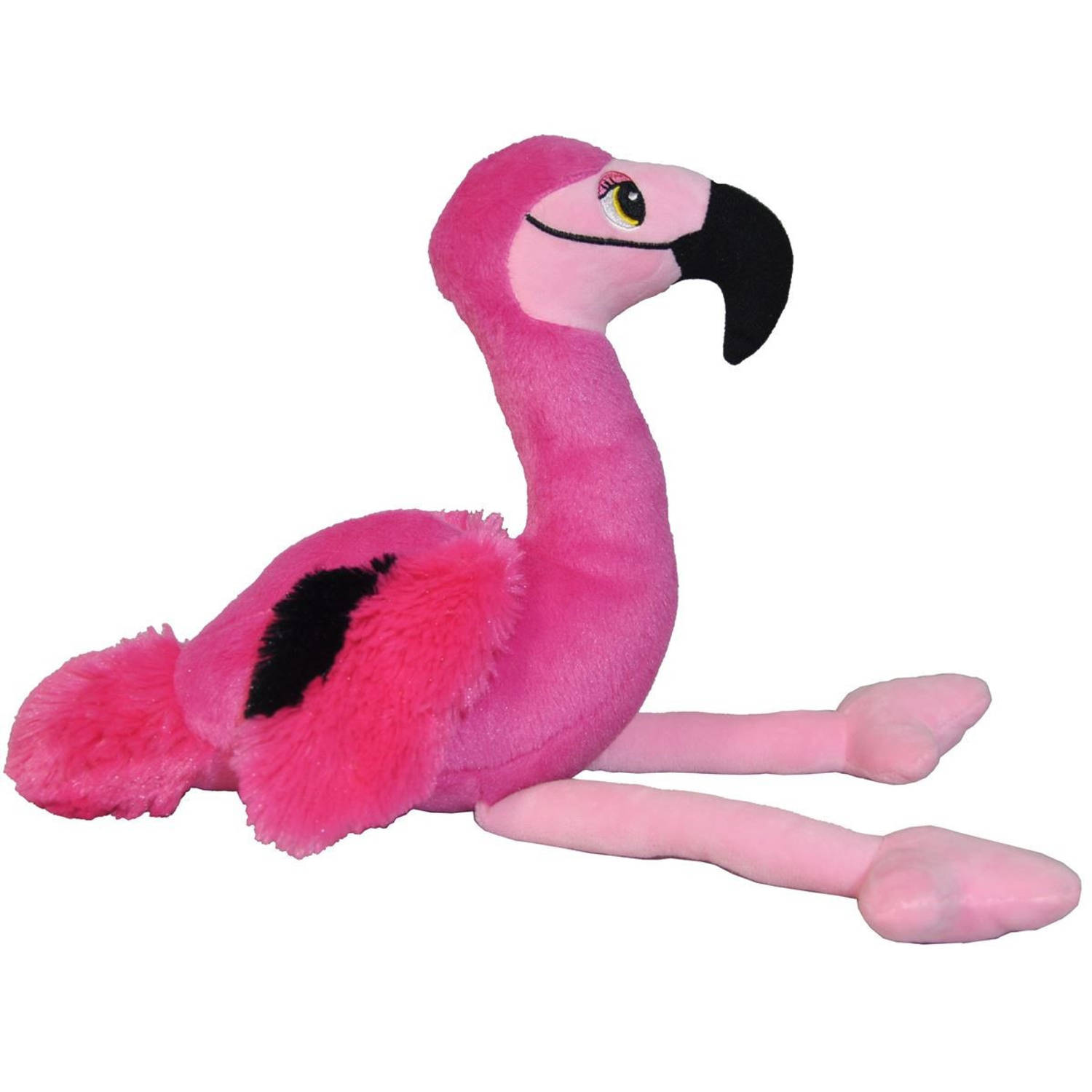 Pluche speelgoed knuffeldier Flamingo van 24 cm - Knuffeldier