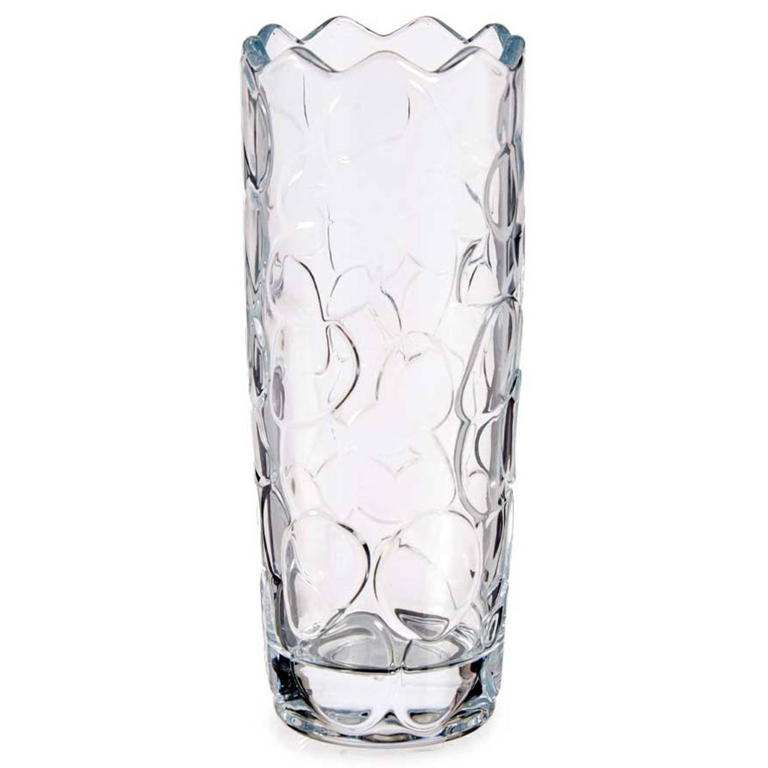 Bloemenvaas Druppel Relief 12 X 24,5 Cm Van Glas Vazen