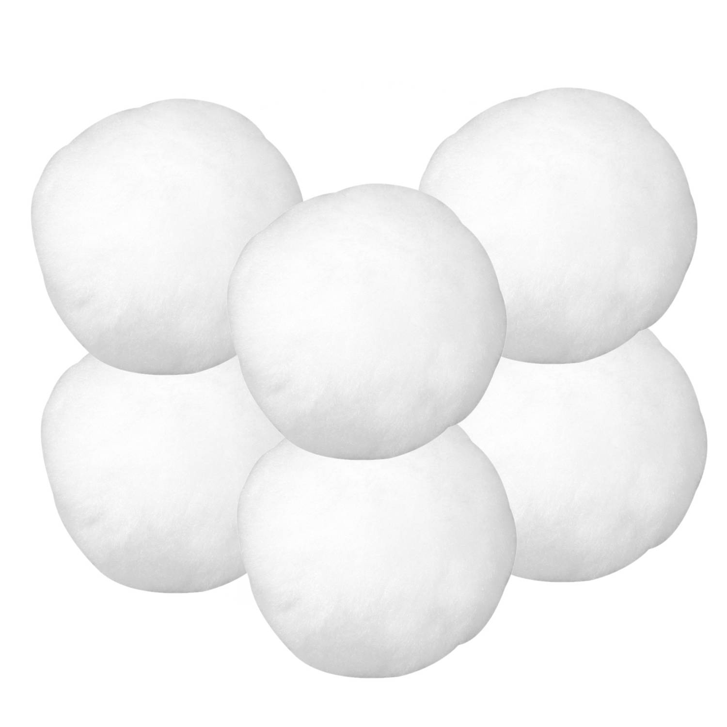 6x Kunst sneeuwballen/sneeuwbollen van acryl 7,5 cm - Decoratiesneeuw