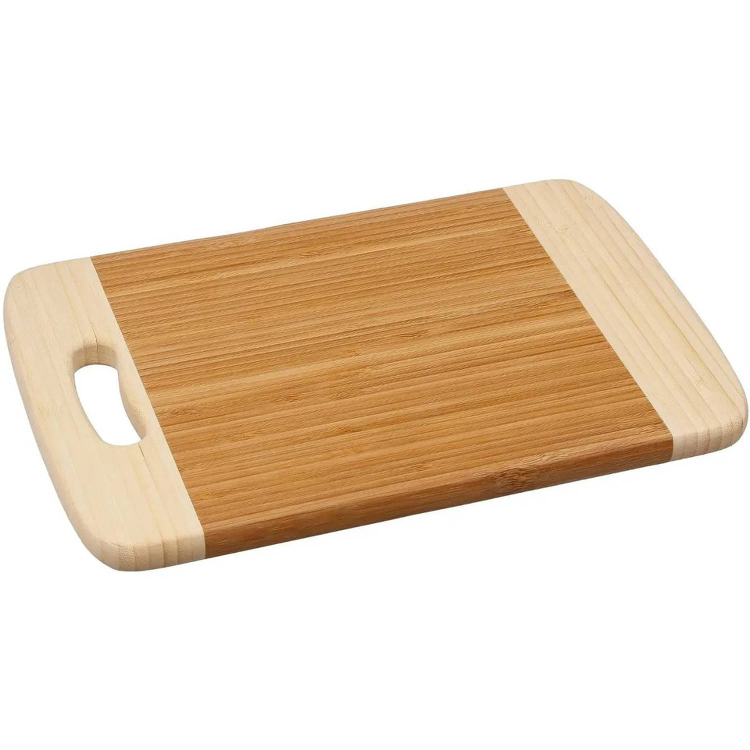 Wauw Duur pk Snijplank met handvat 30 x 20 cm van bamboe hout - Snijplanken | Blokker