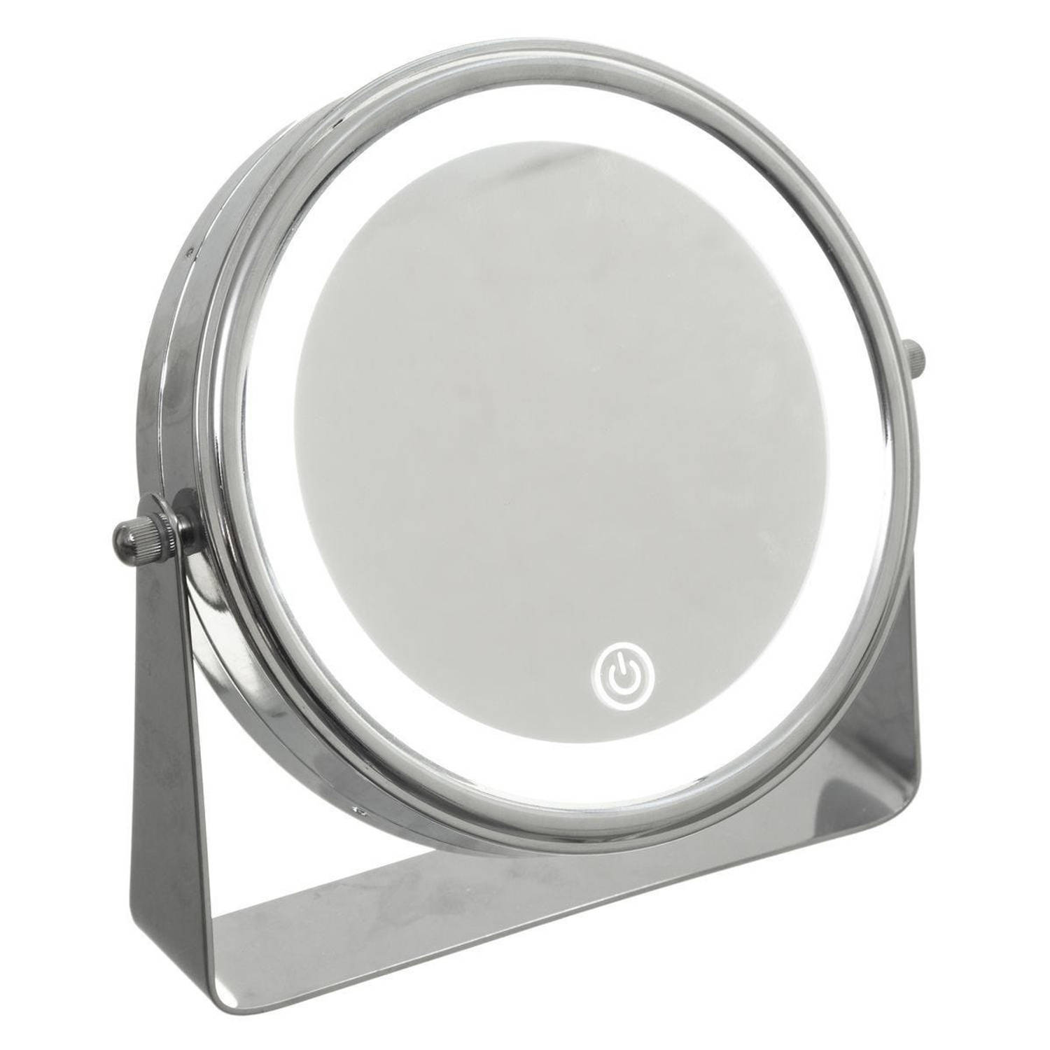 Five® Make-up spiegel met verlichting 5x vergrotend - Zilver