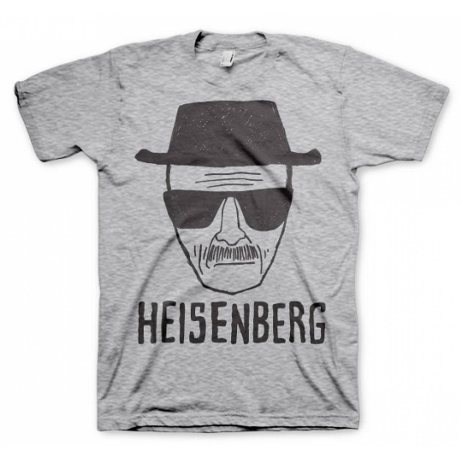 T-shirt Breaking Bad Heisenberg grijs - 2XL - Feestshirts