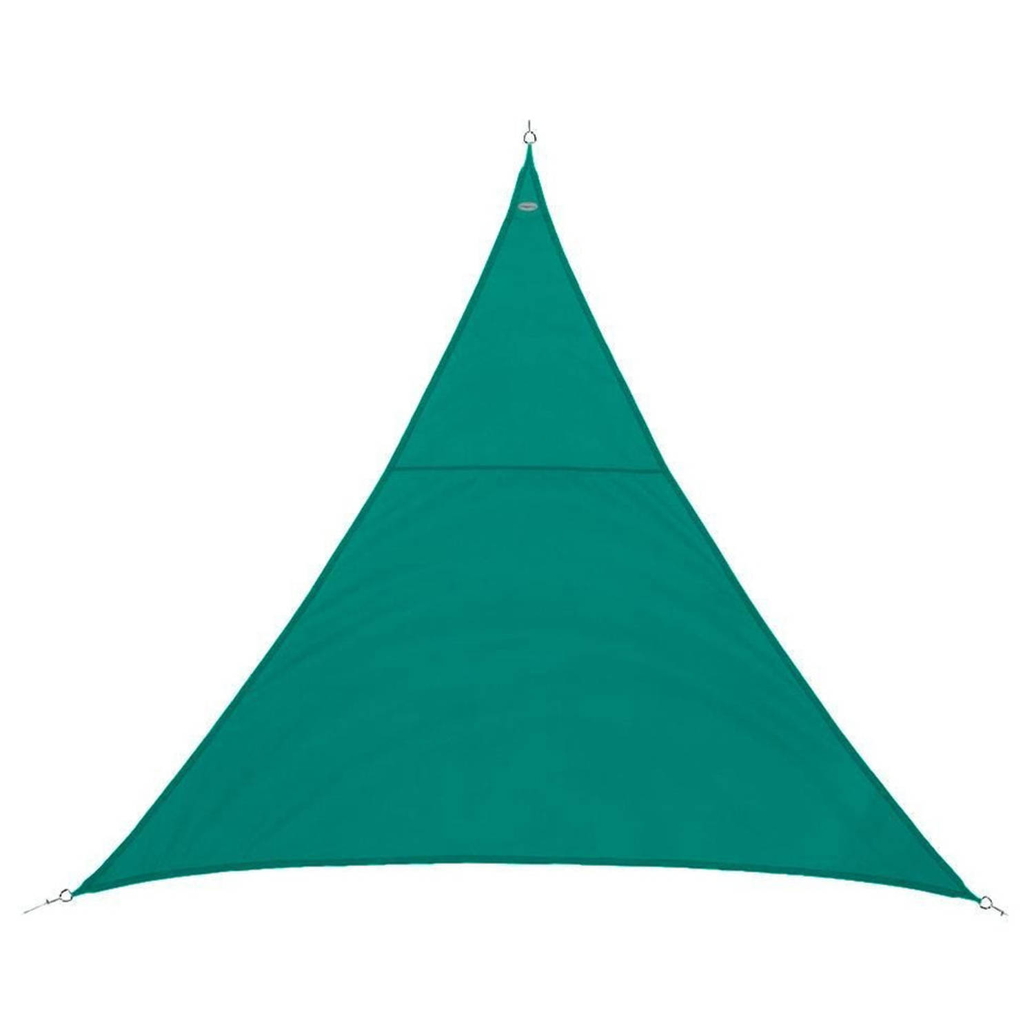 Polyester schaduwdoek/zonnescherm Curacao driehoek mint groen 4 x 4 x 4 meter - Schaduwdoeken