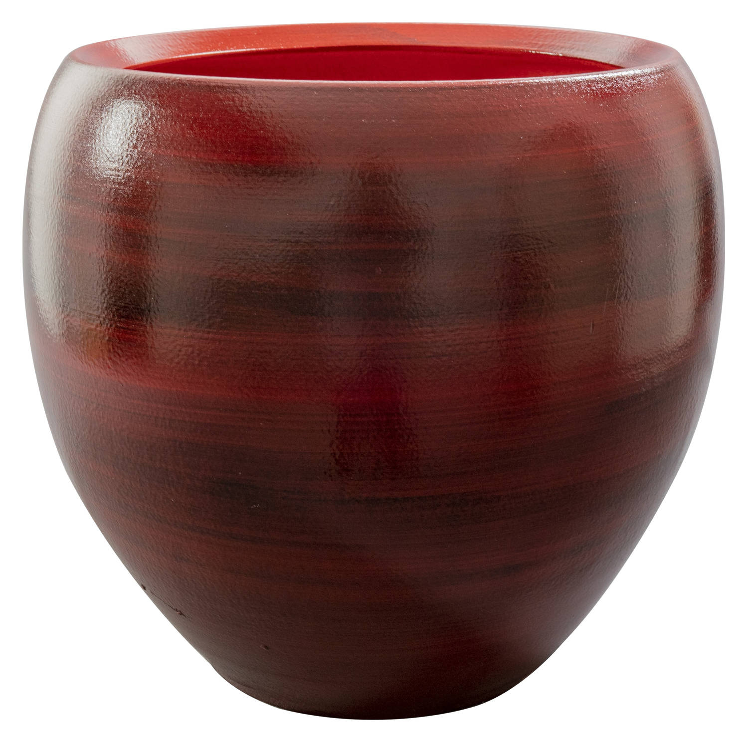 Pot Cresta deep red D33 H28 cm