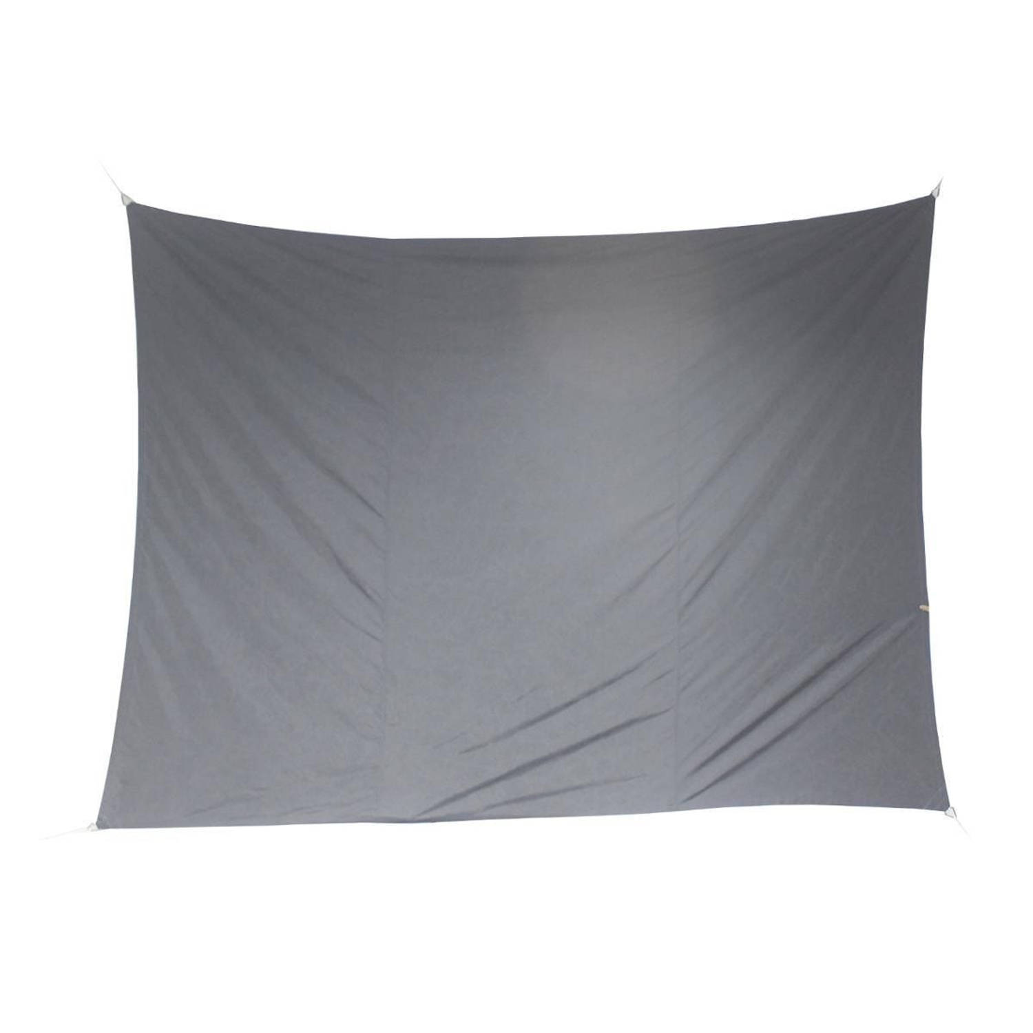Premium kwaliteit schaduwdoek/zonnescherm Shae rechthoekig grijs 3 x 4 meter - Schaduwdoeken