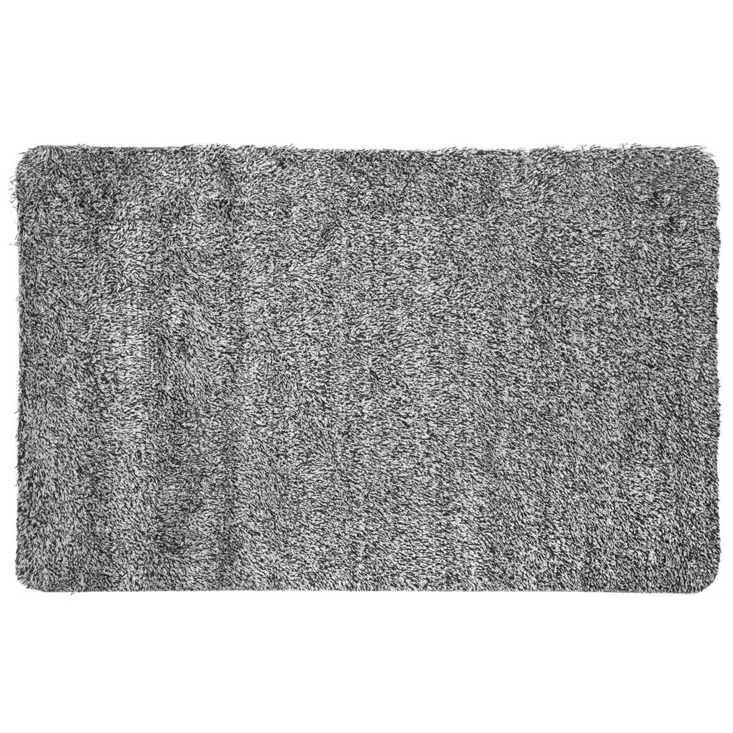 Deurmat/droogloopmat katoen/polyester absorberend zwart 70 x 45 cm rechthoekig - Deurmatten | Blokker