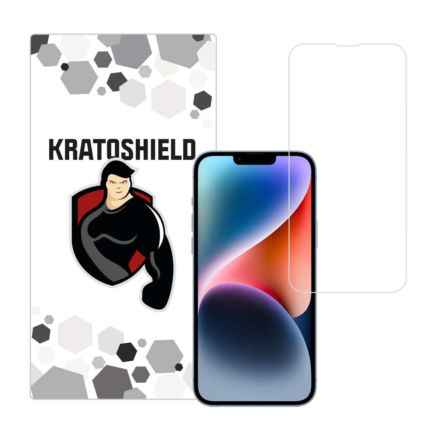 Kratoshield iPhone 14 Plus Screenprotector - Glass - 2.5D