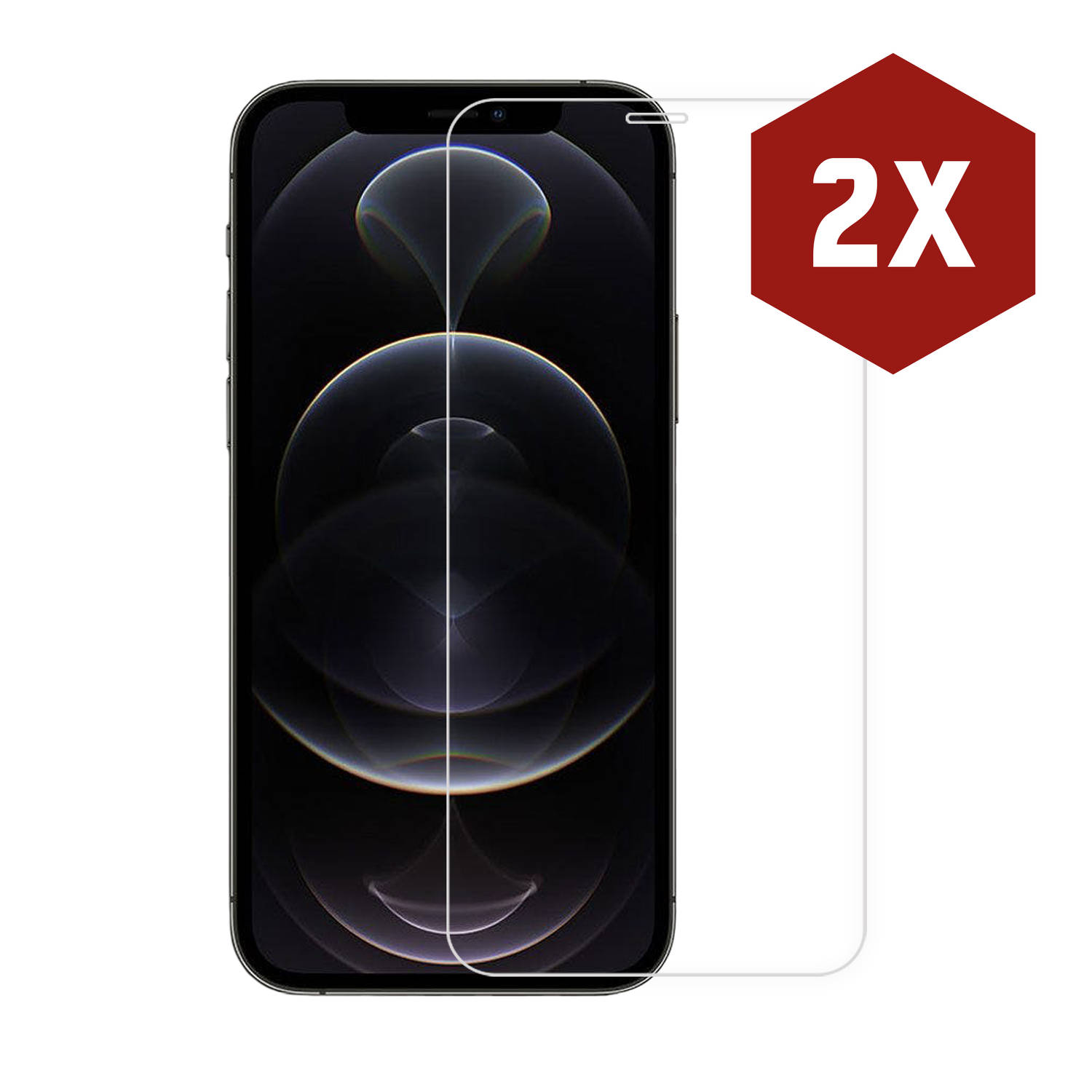 2-pack Kratoshield Iphone 12 Pro Screenprotector Gehard Glas