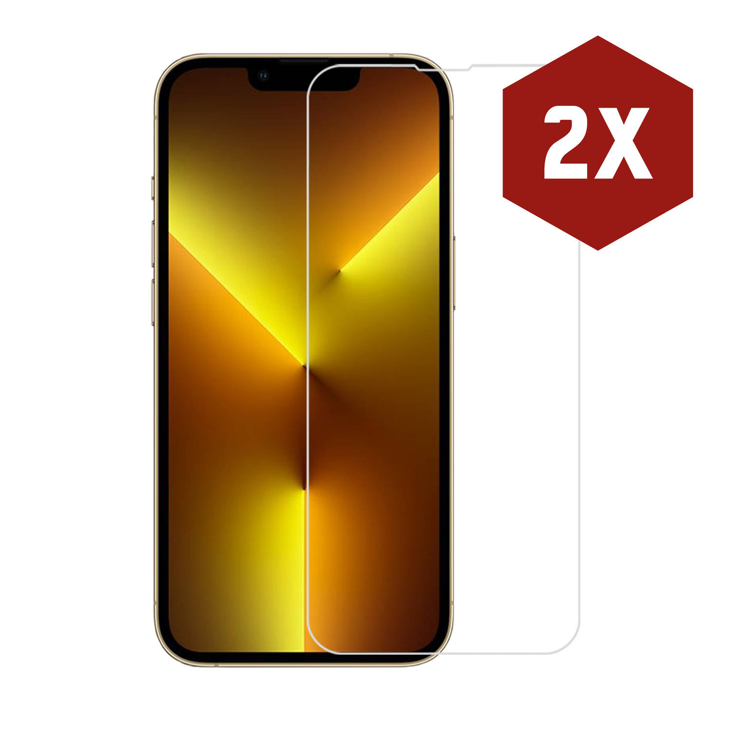 2-pack Kratoshield iPhone 13 Pro Screenprotector - Gehard glas