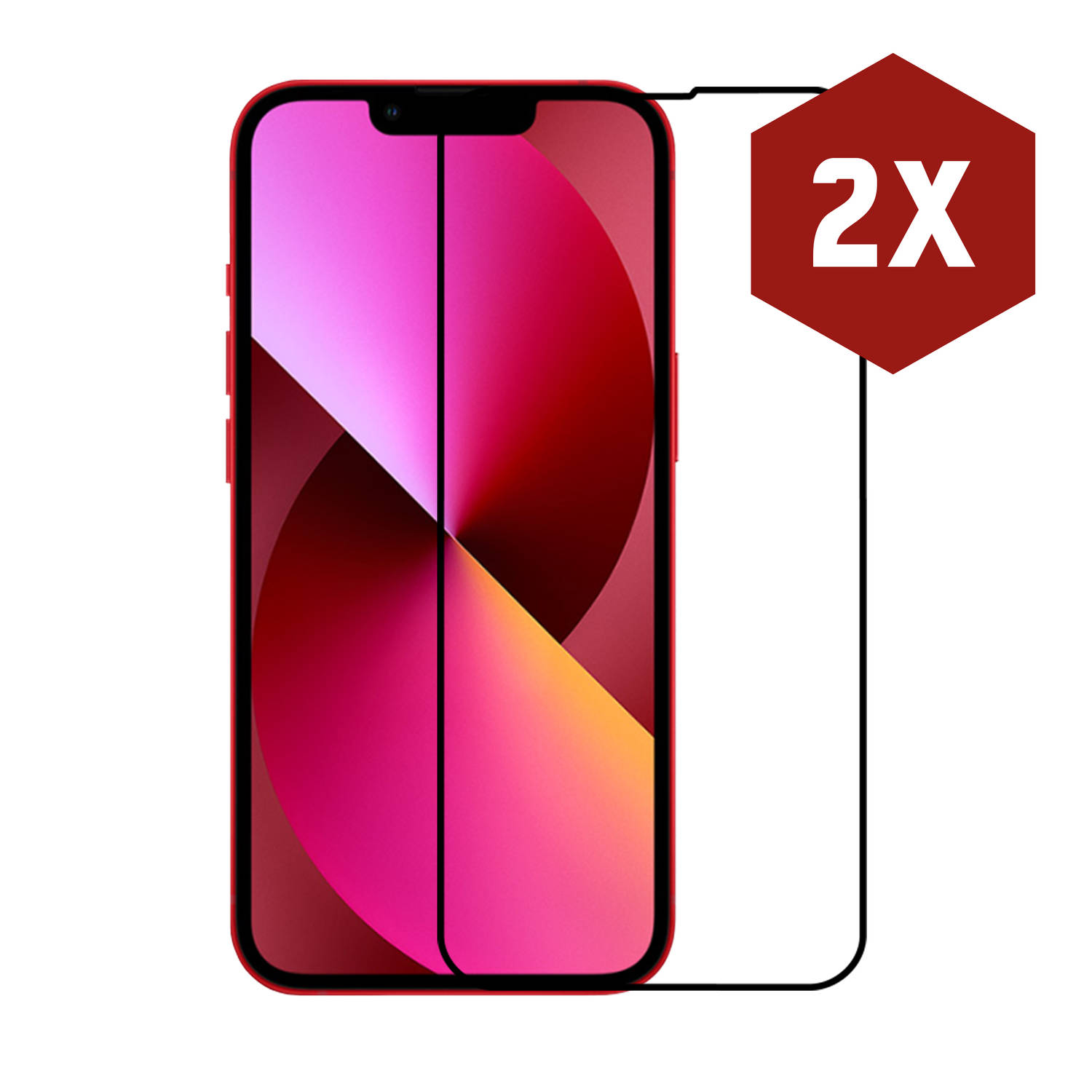 2-pack Kratoshield Iphone 13 Screenprotector Full Cover