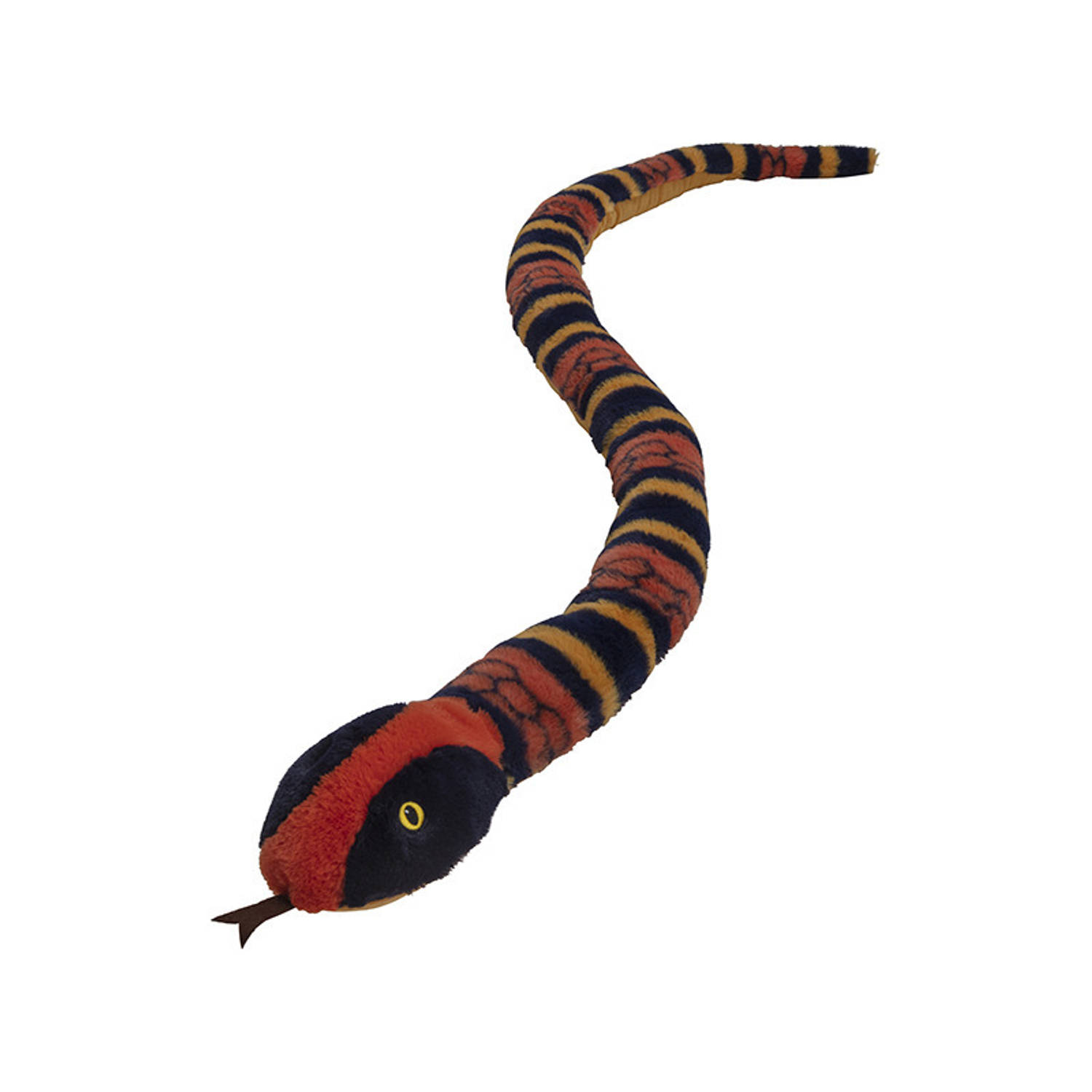 Pluche dieren knuffels Koraal slang van 150 cm - Knuffeldieren slangen speelgoed