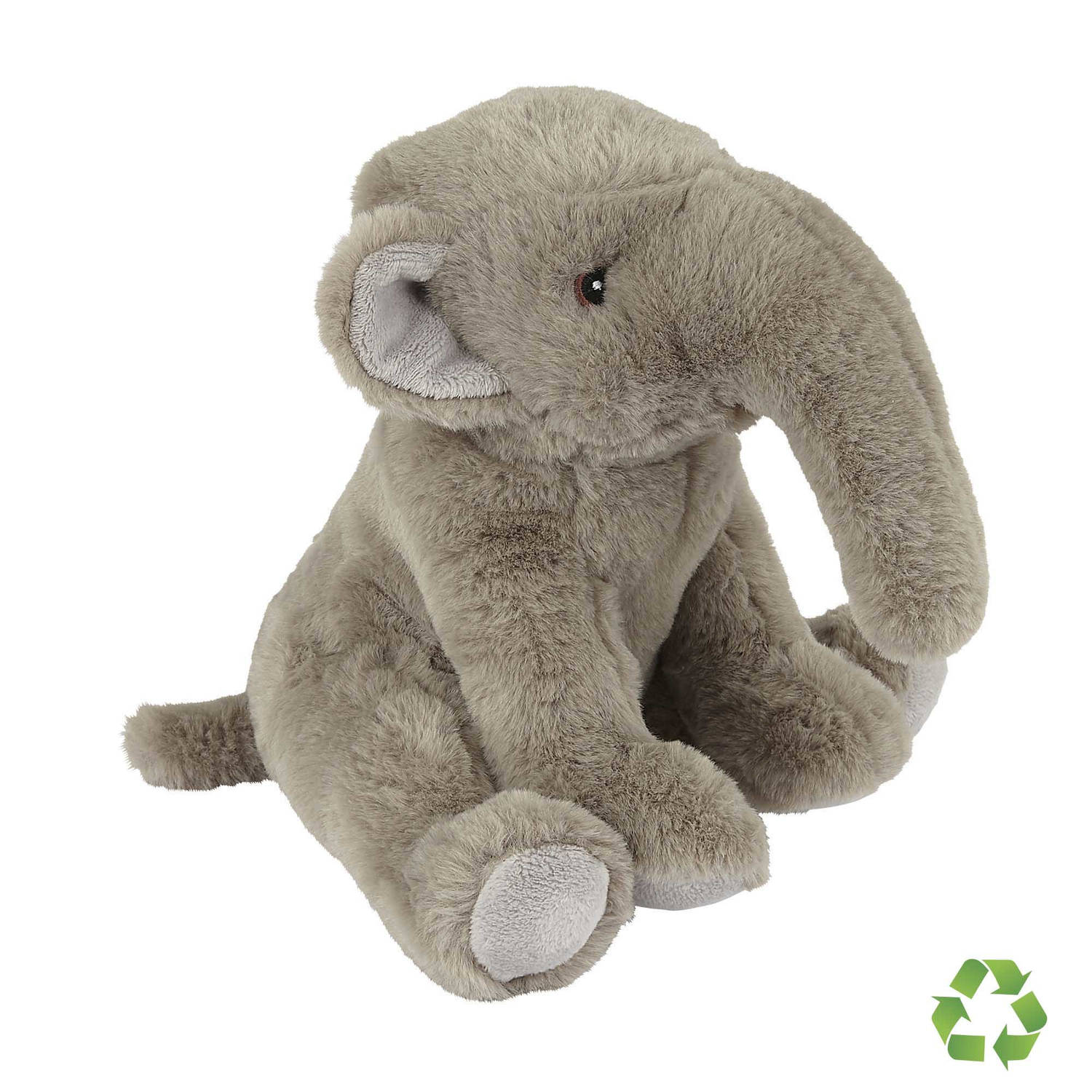 Ravensden Knuffel olifant Eco Soft - 23 cm - pluchen - knuffeldier