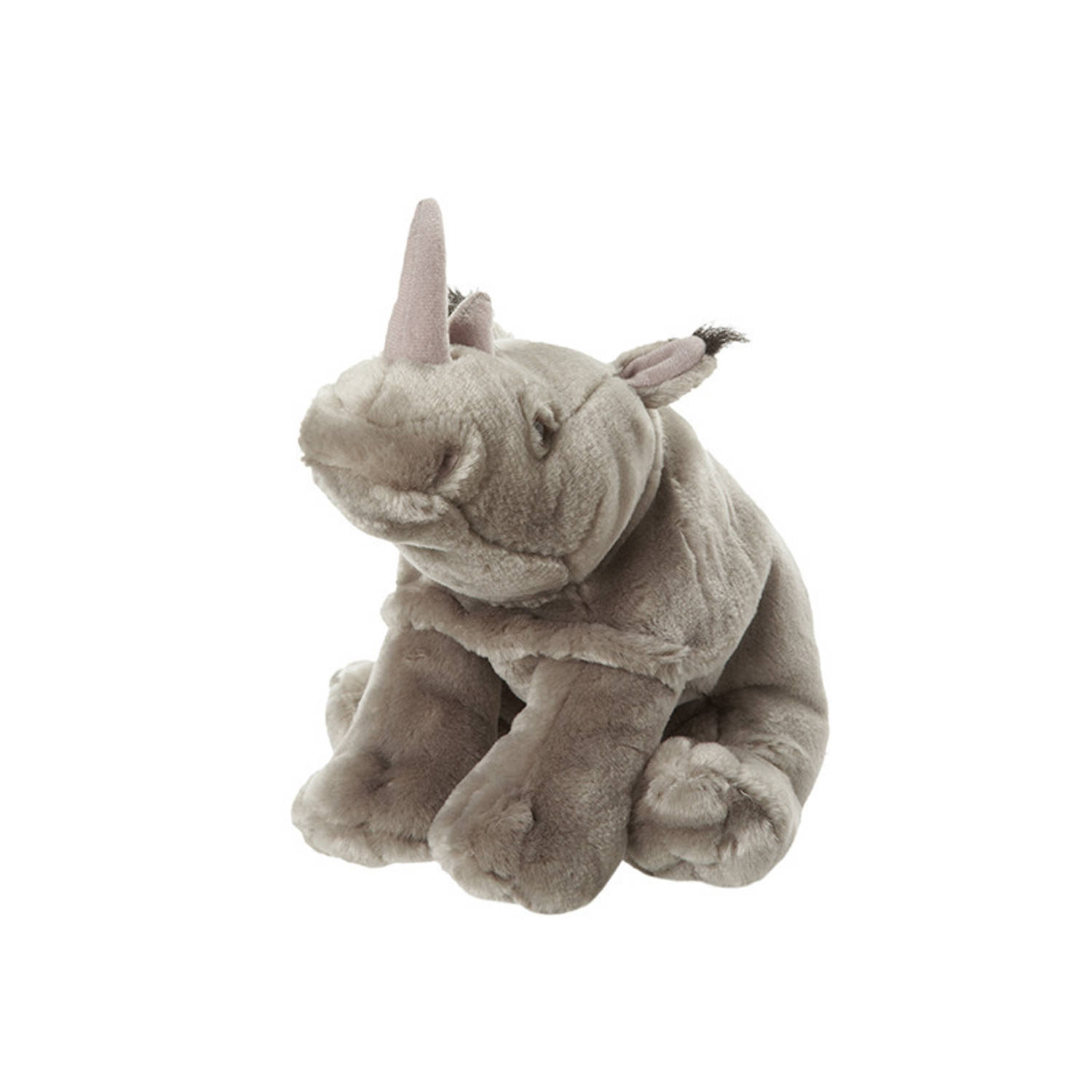 Pluche Afrikaanse Neushoorn knuffel van 22 cm - Dieren speelgoed knuffels cadeau - Wilde dieren