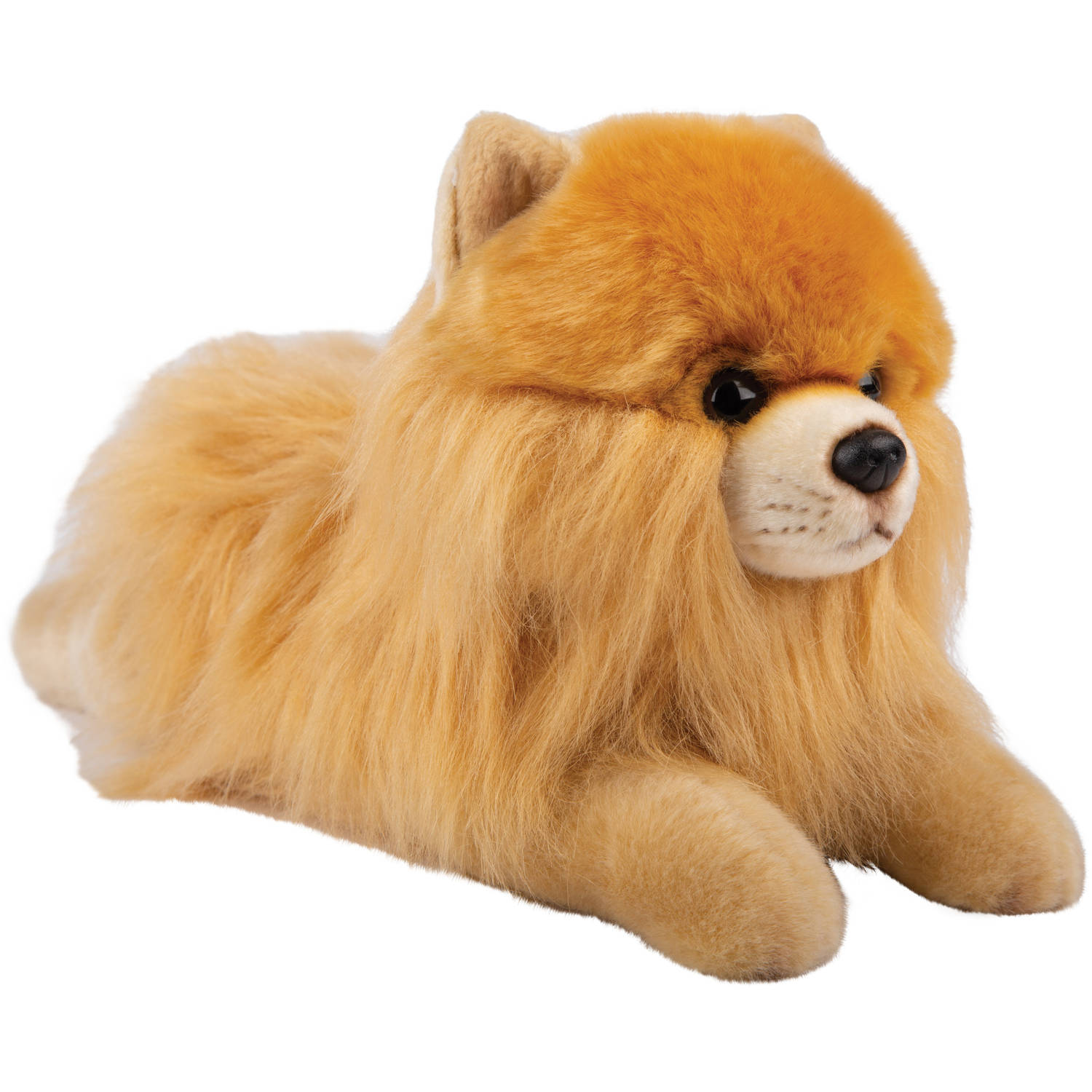 Pluche knuffel dieren Pomeranian/dwergkeeshond 30 cm - Speelgoed knuffelbeesten - Honden soorten