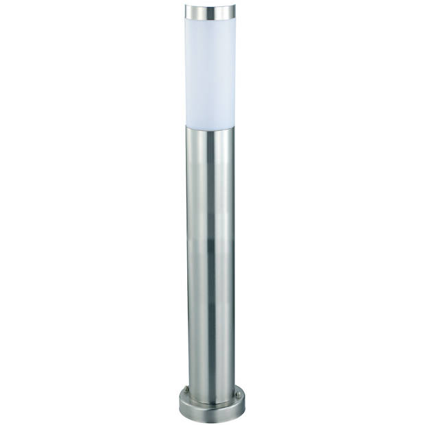 LED Tuinverlichting - Staande Buitenlamp - Laurea 5 - E27 Fitting - Rond - RVS - Philips - CorePro LEDbulb 827 A60 -