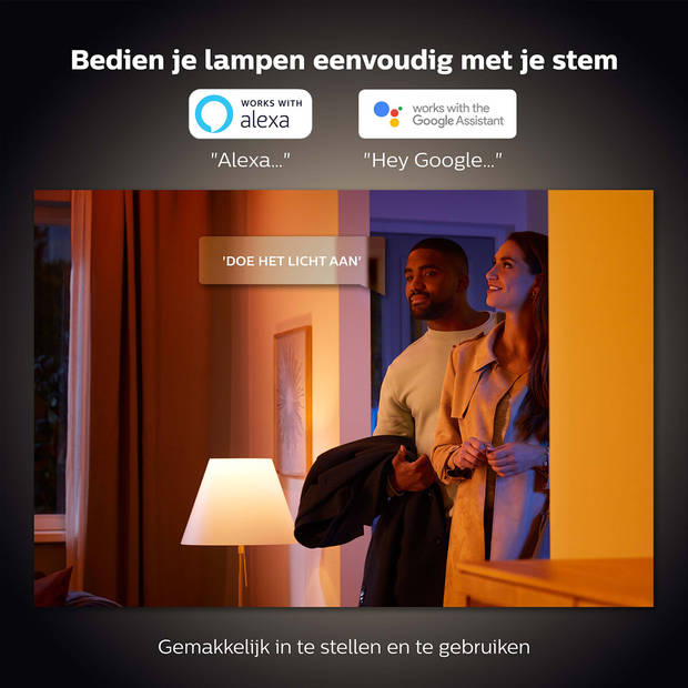 PHILIPS HUE - LED Spot GU10 - White and Color Ambiance - Bluetooth - Duo Pack