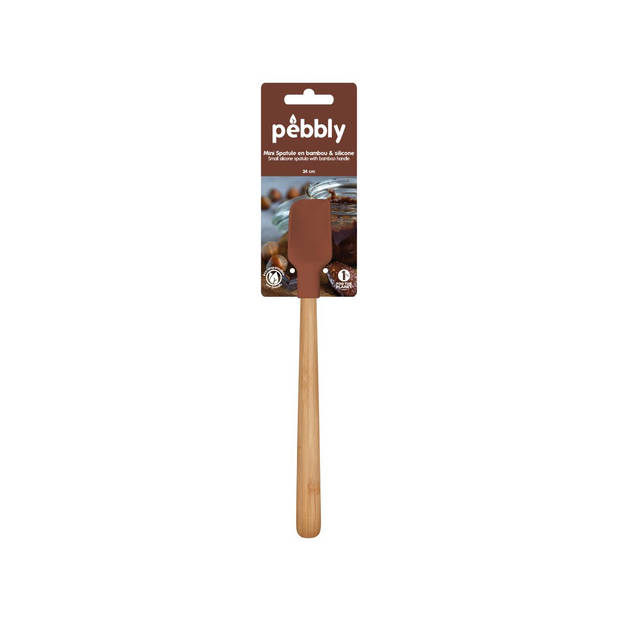 Pebbly - Spatel 21 cm - Bamboe - Bruin