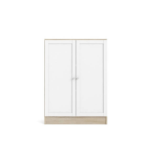 Base wandkast 2 deuren eiken structuur decor, wit.