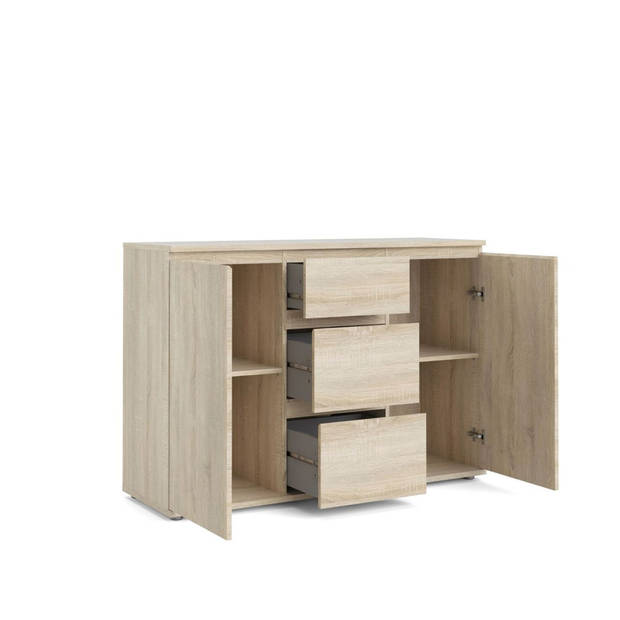 Nora dressoir 2 deuren en 3 lades eiken structuur decor.